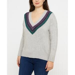 American Eagle V Neck Wool Blend Knit Sweater Vintage 90s Y2K size XL
